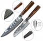 Preview: Wolfblood Zeuß Set Santoku Damastmesser Küchenmesser LH Lifestyle Kochmesser